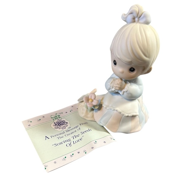 Vintage 1992 Precious Moments "Sowing the Seeds of Love" Ceramic Figurine - Picture 2 of 7